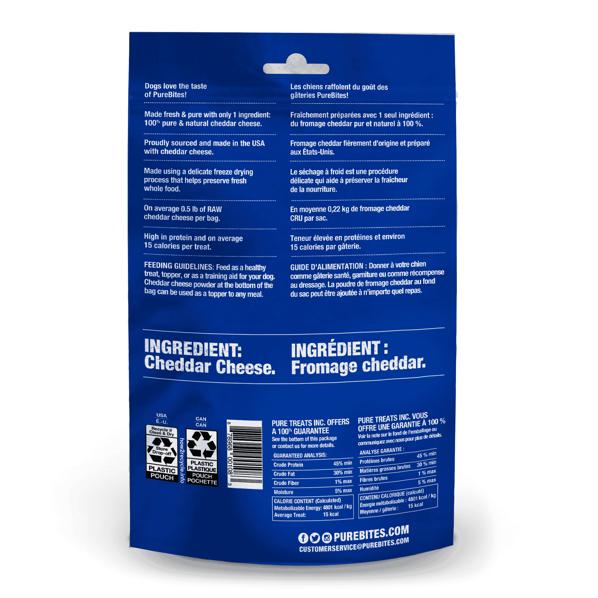 Purebites - Freeze Dried Cheddar Cheese (For Dogs)